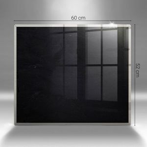 Plaque De Recouvrement Pour Cuisinière En Verre Trempé - 60x52 Cm - Protection, Décoration, Planche à Découper - Rouge, Motifs Variés - 6