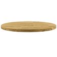 PLATEAU DE TABLE VENDU SEUL - BAO Dessus de table Bois de chêne massif Rond 44 mm 400 mm - 7658796581512-0