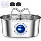 MIHTROV Fontaine a Eau Chat, 3,2L, Pompe Silencieuse avec Indicateur LED, Facile à Mettoyer, Convient à Plusieurs Animaux de Compagnie