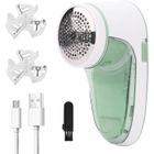 PROCHOSEN Rasoir anti bouloche Portable électrique pour Pull et Laine avec câble USB et 2 Lames de Rechange,Anti Bouloche Vetement,Vert