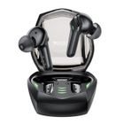 AMORUS Bluetooth 5.3 Écouteur sans fil Stéréo Réduction du bruit LED Affichage numérique Casque de sport avec étui de charge, Noir