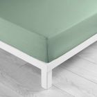 Drap housse 140x190 cm - DOUCEUR D'INTERIEUR - 100% coton - Sauge - Tissage serré - Label Oeko-Tex