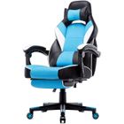 IWMH Racing Chaise de Bureau Gamer - Siège Gamer - Fauteuil Gamer - Gaming Chaise avec Repos-Pieds - BLEU - Intimate WM Heart