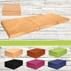 FORTISLINE Chauffeuse couchage d'appoint matelas plient lit d'invité futon 195x80x9cm SABLE/BEIGE