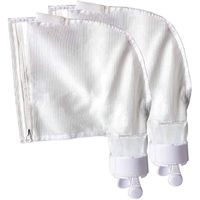 2 sacs filtrants pour piscine Polaris 280 & 480 avec fermeture éclair et fermeture Velcro (blanc)