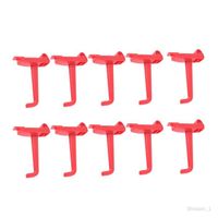 Support de crochets pour panneau perforé, support de clé rouge pour boîtes à outils, établi, 10 pièces