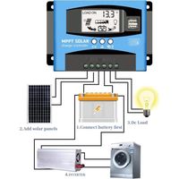 Régulateur de charge solaire MPPT 100A Yoving - Régulateur de charge de panneau solaire 12/24V