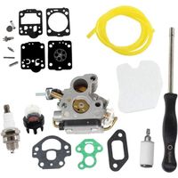 Carburateur Aisen pour tronçonneuse Husqvarna et Jonsered - Kit de réparation et filtre à essence inclus