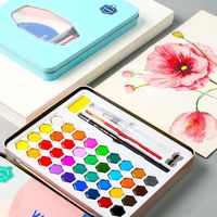 Professionnel  Aquarelle Set de Peinture – 36 couleurs -- Kit de Peinture Aquarelle portable 