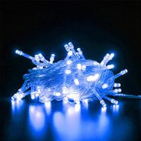 Guirlande Lumineuse 10M 100 LED BLEU Lumières de Noël Intérieur et extérieure 8 Modes pour Maison Jardin Festival Fête Noël Mariage