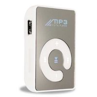 OCIODUAL Petit Mini Lecteur de Musique Numérique Portable MP3 Blanc avec Clip Supporte Carte Micro SD pour Sport