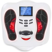 Appareil de massage des pieds EMS et TENS - 25 modes de massage - 99 niveaux d'intensité - Blanc