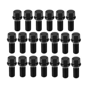 Lot 20 Boulons Roue Noir M14x1.5 40mm - Pour Skoda VW - Clé 17mm Classe 10.9