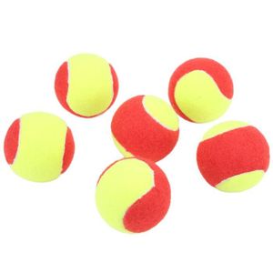 BALLE DE TENNIS Akozon balles de tennis sans pression 6 pièces balles de Tennis pour enfants Premium en peluche en caoutchouc naturel léger doux