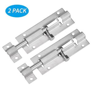 Loquet de Porte 150x45 mm 6/" Acier Galvanisé Serrure Verrou Anti Corrosion Vis