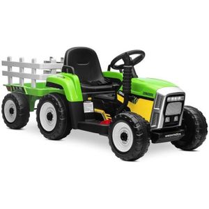 TRACTEUR - CHANTIER Playkin - greentruck - Tracteur électrique, véhicule pour enfants, batterie, rechargeable 6V +3 ans
