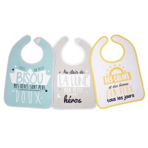 BAVOIR BABYCALIN Lot de 3 bavoirs