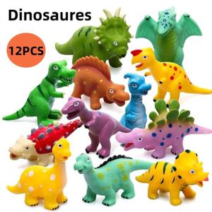 JOUET DE BAIN Jouets de Bain Dinosaures,Jouets de bain pour bébés (12 PCS), ensemble de jeu d’image de dinosaure sûr jouets de baignoire
