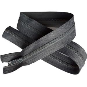 YaHoGa 55 cm #10 Grand Fermetures éclair Métal Séparable Noir Fermeture Éclair Métallique A Zipper Glissière pour Les Jackets (Laiton