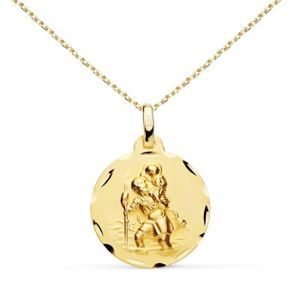 Médaille Pendentif Saint Christophe - Plaqué Or - Signé Karo - Gold Filled