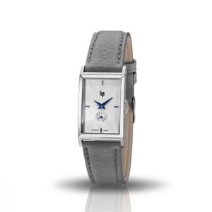 Montre LIP Churchill Quartz - Cadran Argenté, Bracelet Noir, Mixte, Occasion Avec Boîte