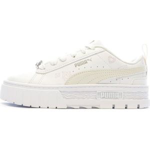 BASKET Baskets Blanche/Beige Fille Puma Mayze