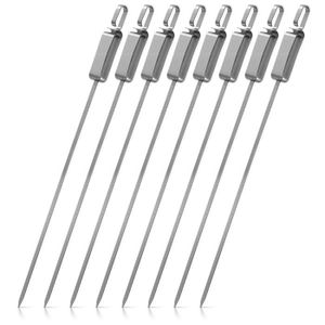 12 x Shashlik Brochettes Barbecue Brochettes Shashlik schampur 55 cm Acier Inoxydable 1,5 cm
