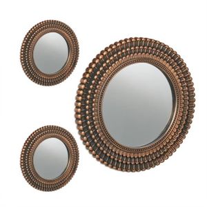 Miroir rond convexe oeil de sorcière noir et doré 29,5 cm - Manderley –  Decoclico