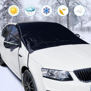  Couverture Pare Brise Voiture, Protection hivernale Pliable  pour Voiture, Bache Anti Givre Voiture, Pare Soleil Voiture, Universelle  pour Anti Givre Neige Anti Glace UV Soleil Protection, 230 * 145cm