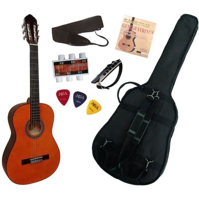 Pack Guitare Classique 4-4 (Adulte) Gaucher Avec 5 Accessoires (nature) -  Cdiscount Instruments de musique
