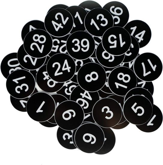 Lot De 75 Boules Numérotées En Plastique – 1-75, 1,5 Cm – Pour Tirages, Loto, Jeux De Fête