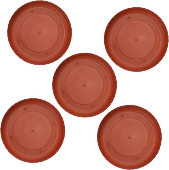 Lot De 5 Soucoupes Pour Pots De Fleurs - Carrées, En Polypropylène, Protection Des Surfaces