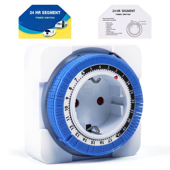 Lot De 10 Prises Programmateur 24h - Blanc/Noir - Neuf - Destockage