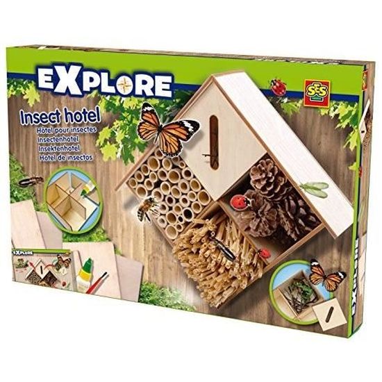 Kit Créatif Hôtel à Insectes - Construction Bois Pour Attirer Papillons Et Abeilles Au Jardin