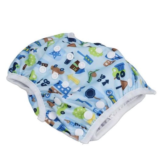Couche De Bain Lavable Bébé HOMYBABY - Maillot De Bain Réutilisable Pour Piscine Et Plage, 6-24 Mois (Crabes) - 8