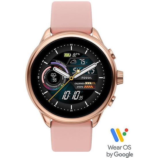 montre Smartwatch unisex Fossil Gen 6 display wellness edition Rose  FTW4071