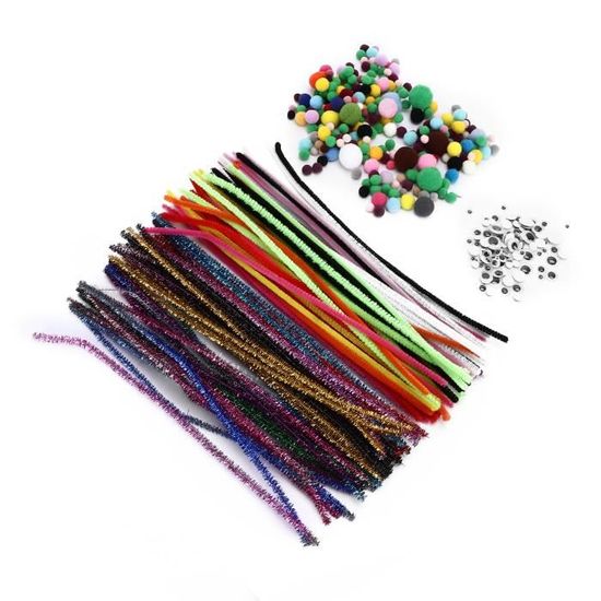 Lot De 100 Tiges Chenille Tinsel Rouge Pour Bricolage Et Créations Manuelles