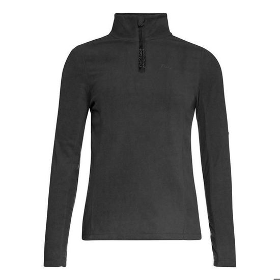 Pull Femme Polaire Mountain Warehouse Noir - Fermeture 1/4 Zip - Taille UK 12 - Idéal Randonnée & Outdoor