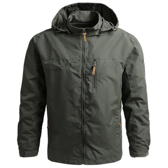 Veste Softshell Homme Avec Capuche - Coupe Normale, Coupe-vent, Poches, Idéale Randonnée Et Extérieur Hiver