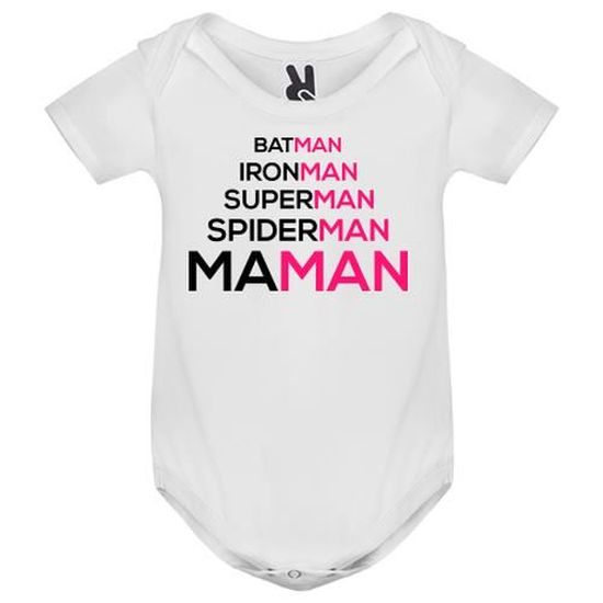 Body Bebe Enfant Blanc Maman Super Heros 1 Blanc Cdiscount Pret A Porter