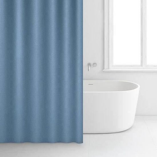 Rideau de douche - Bleu - Polyester - 180 x 200 cm - RAYEN