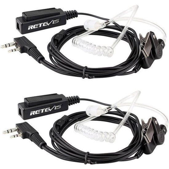 Oreillette Talkie Walkie Retevis - Compatible RT24 RT27 Baofeng | Tube Acoustique Discret - 1 Pièce