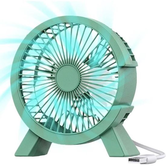 Wastou Ventilateur De Bureau Rechargeable USB 10000mAh – Ventilateur Tour Silencieux Oscillante, 3 Vitesses, Tête Rotative, Bleu