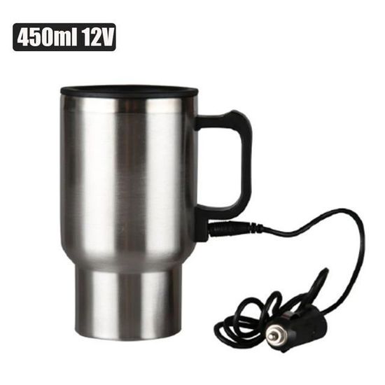 Tasse à vide chauffante électrique 12 V 450 ml, tasse isolante, tasse