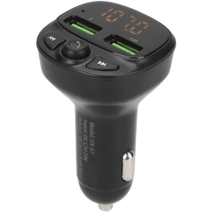 Transmetteur FM Bluetooth Voiture CR235 - Adaptateur Bluetooth 5.3, Charge Rapide USB-C 30W, Kit Mains Libres, Lecteur MP3 - Noir