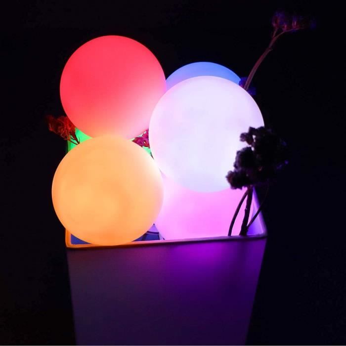 [Lot de 2 lampes de piscine flottantes LED RVB avec télécommande RF, IP68, étanche, 4 changements de couleurs, 16 couleurs pour pisc