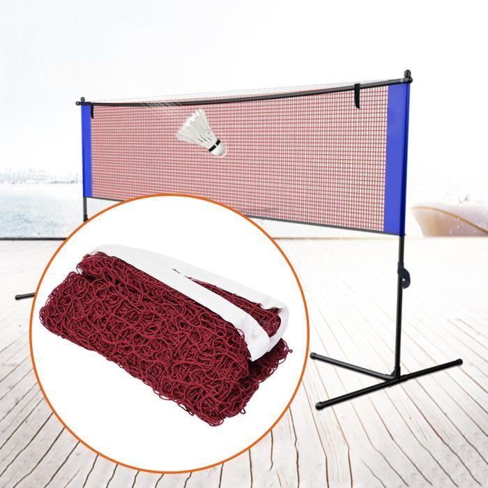 BOYOU Filet de badminton sport portable en fibre polypropylène avec corde de fixation