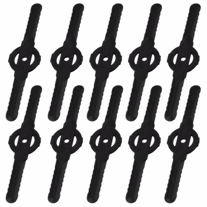 Plastique Long Trim.mer Tondeuse Tête Lame Jardinage Pelouse Outil Accessoire 10 pcs Garden 1441 - hanshiko