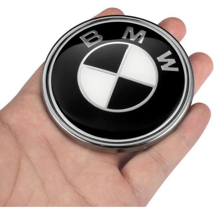 Logo Emblème 82MM BMW Noir Et Blanc Capot Avant