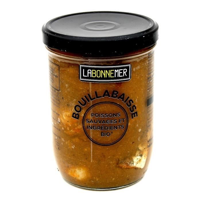 Plat cuisiné - Bouillabaisse poissons sauvages et ingrédients bio - Fabriqué en France